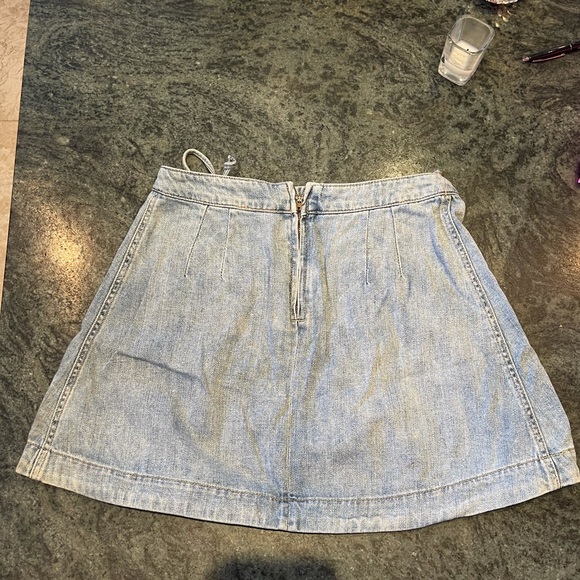 Free people denim lace up skirt size 8 - Picture 2 of 3